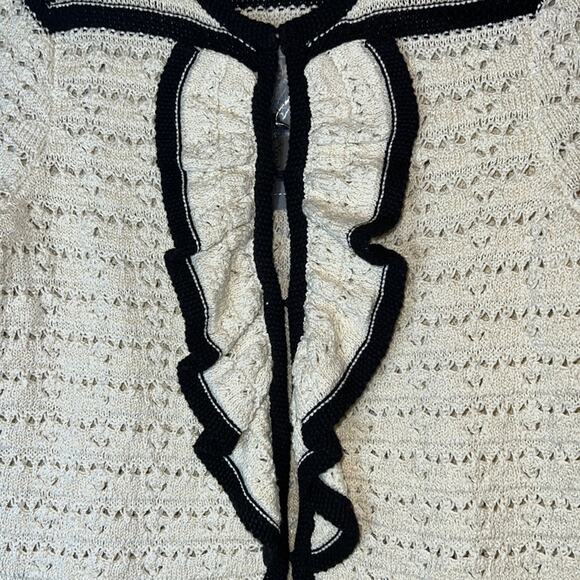 Preston & York Ladies Cream & Black Knit Cardigan Sweater, Size Small, NWT!! - Picture 4 of 5